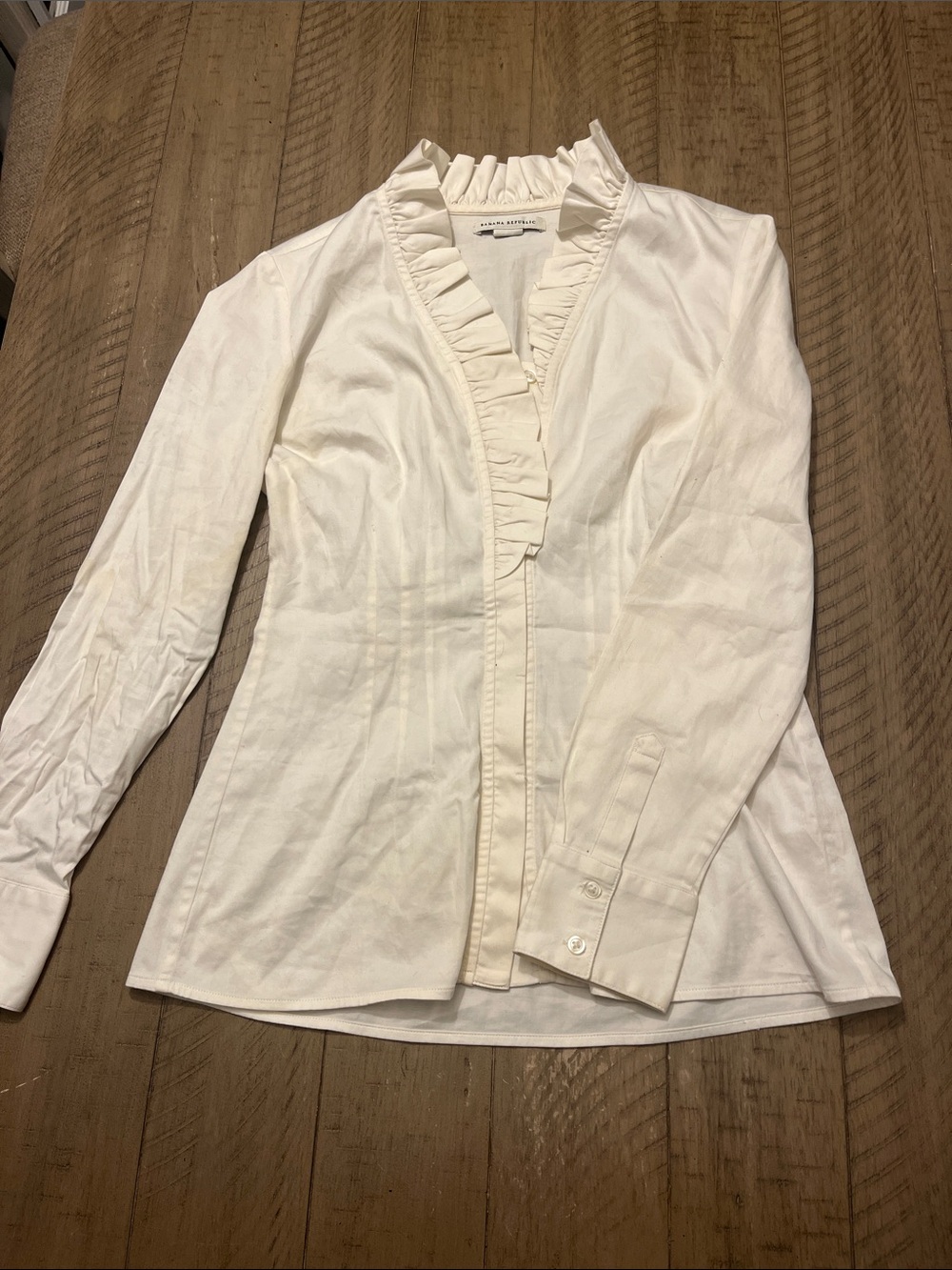 Ruffled V-Neck Long Sleeve Women's Top -